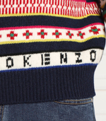 Хлопковый свитер Kenzo - темно-синий(FC65PU3173CH)