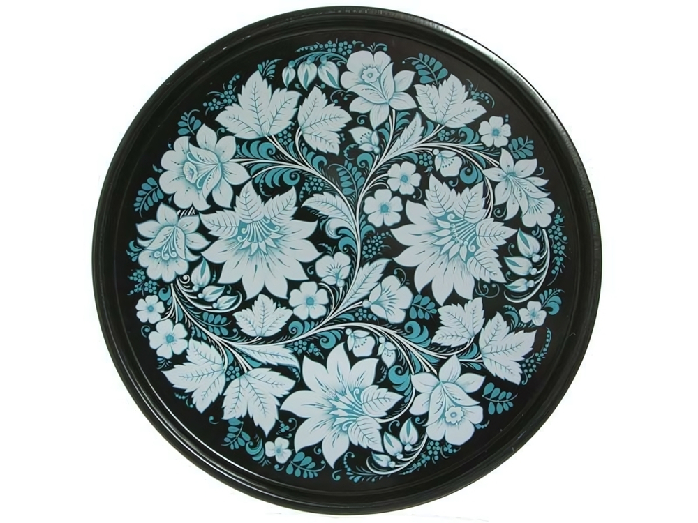 Поднос жестяной "Орнамент" круглый