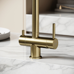 Смеситель для кухни Sancos Foster с краном для фильтра, брашированное золото, SC4014BG