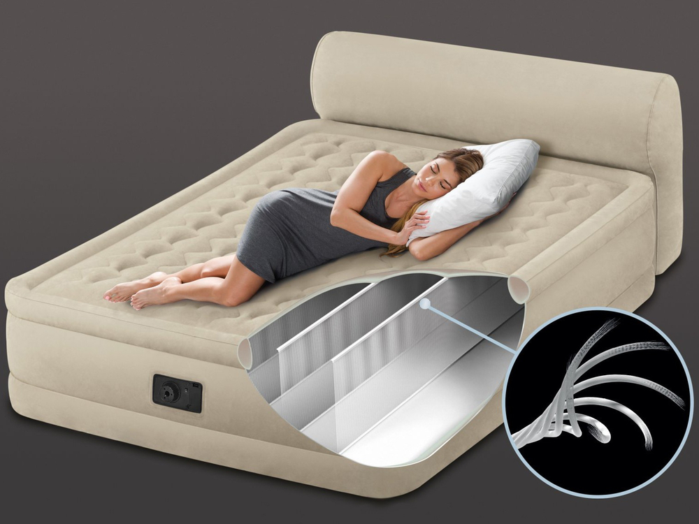 Надувная кровать Intex Ultra Plush Bed, 152х229х79 см.