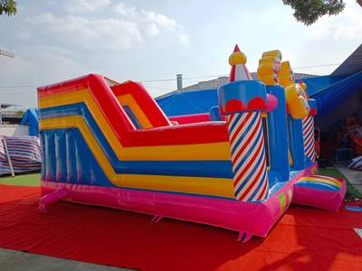 Надувной батут "Яркий цирк" 6x5x3