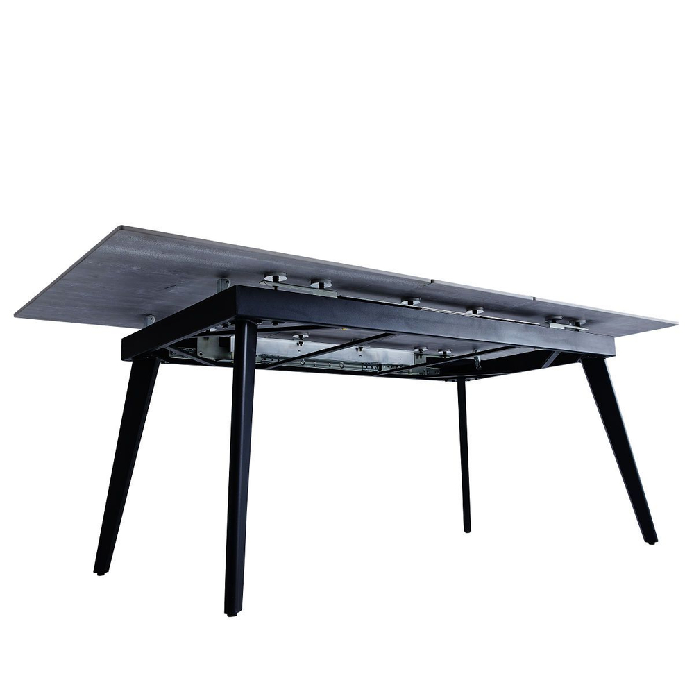 Стол керамический LA ALTA SEVILLE Rebecca grey 160-200*90, каркас черный