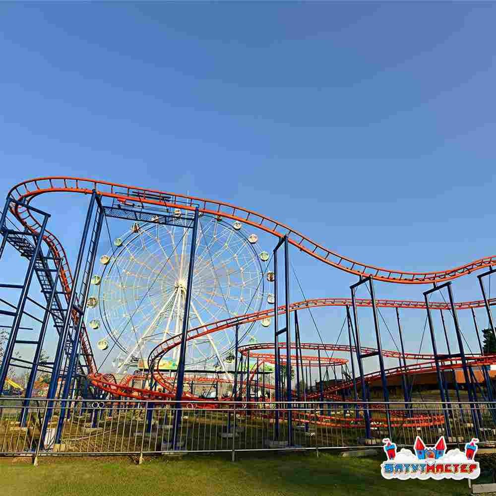 Страшные американские горки «Мышиный вжух», 8 кабин 16 мест, 28×17×6 м