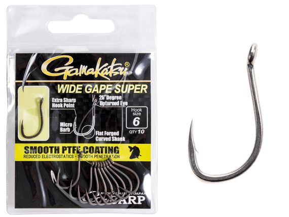 Крючки Gamakatsu G-CARP WIDE GAPE SUPER HOOKS разм. 06 10шт.