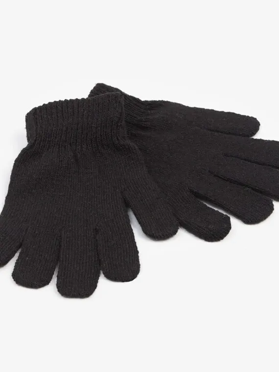 Перчатки женские Collorista однослойные, цв. чёрный, р-р 19 см