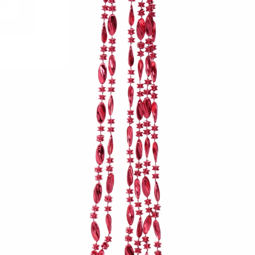 Бусы на ёлку 2м «Льдинка», Красный