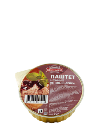 Паштет нежный с печенью индейки 90гр*60 Консервленд