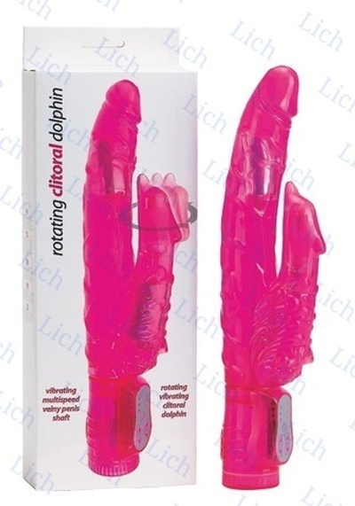 Вибромассажер с вращающимся стимулятором клитора