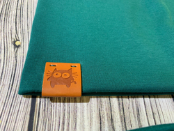 Нашивка ХЛОПОК кожа с перегибом