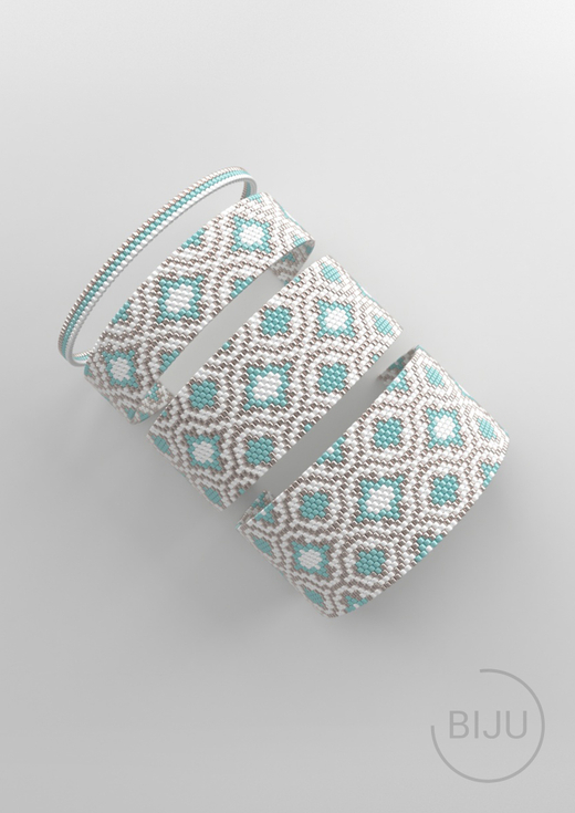 Схема PEYOTE, Схема браслета мозаичное плетение, узор из Miyuki Delica 11/0, файл PDF, №218