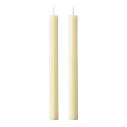 Набор из двух свечей молочно-белого цвета из коллекции Edge, 24,5 см