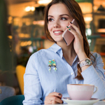 Неразлучники / Lovebirds, brooch, Color