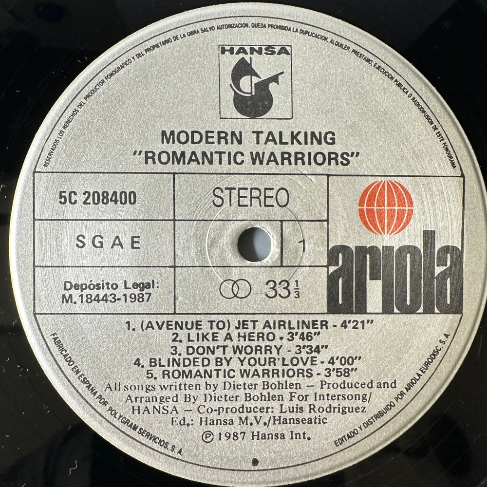Modern Talking ‎– Romantic Warriors - The 5th Album