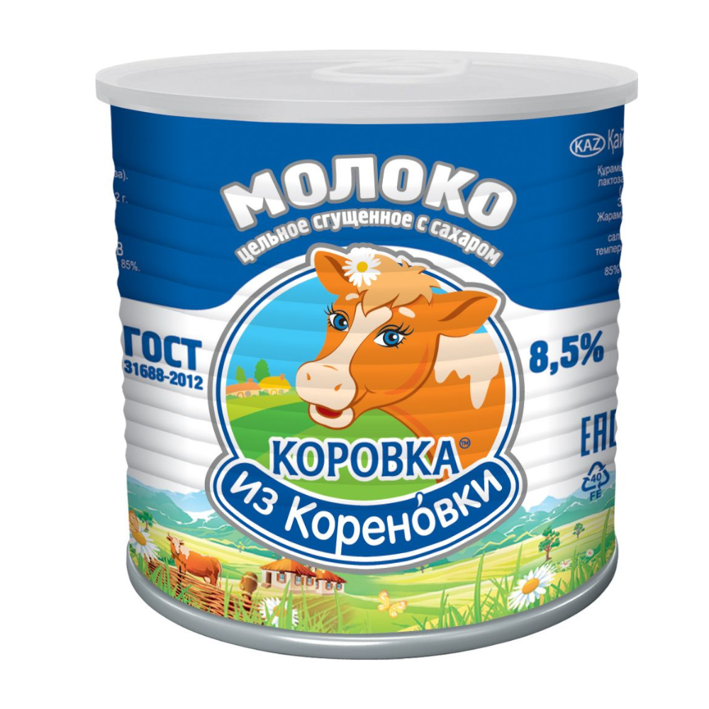 Молоко цельное сгущенное Коровка 8,5% 360 гр