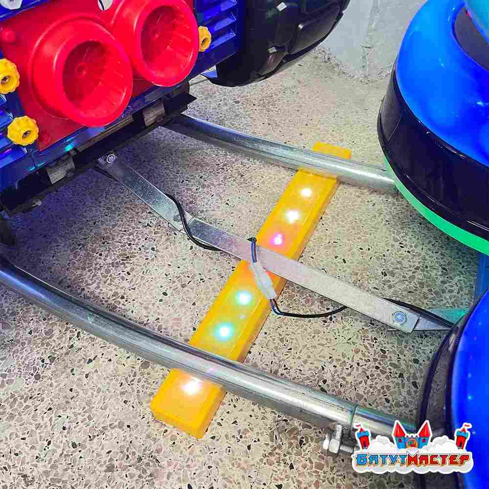 Детский рельсовый поезд с машинками «Поехали!», 6 машинок