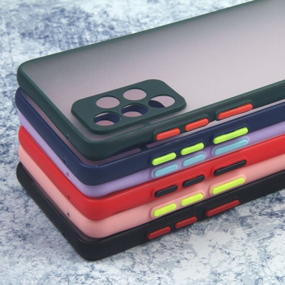 Чехол для Samsung Galaxy A72, прозрачный, матовый, 0,5 мм, 012507 Черный