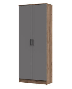 Машенька ШК 204 Шкаф с перегородкой Дуб крафт табачный / Графит серый