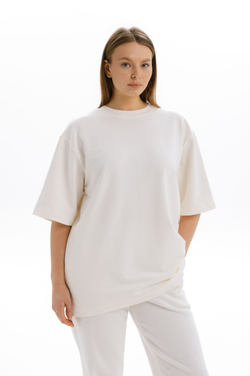 Футболка Mazzika Unisex Oversize OneSize, цвет молоко