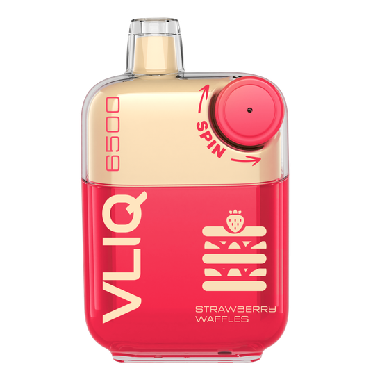 ОЭС (М) VLIQ Q SPIN 6500 Strawberry Waffles (Клубничные вафли)