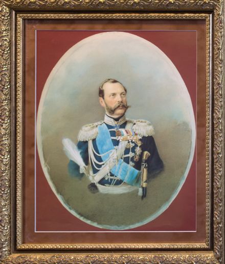 Портрет Императора Александра II из династии Романовых. Акварель. 1875 г.