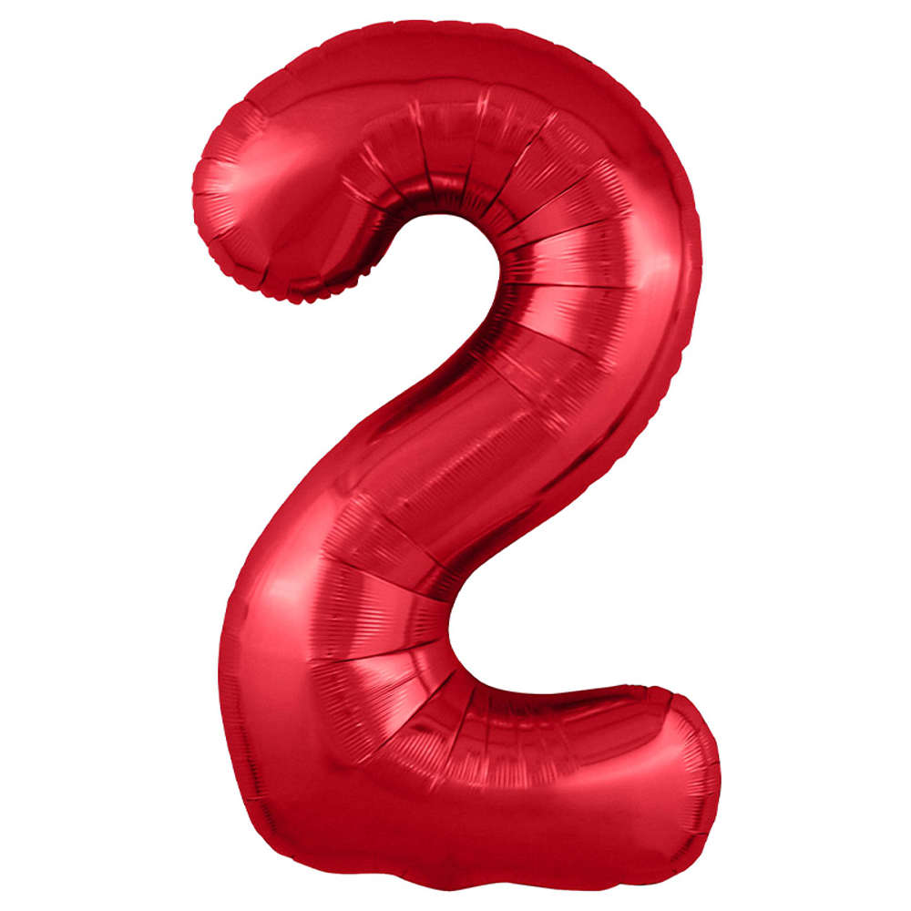 Фольгированная цифра, цвет Красный 102 см