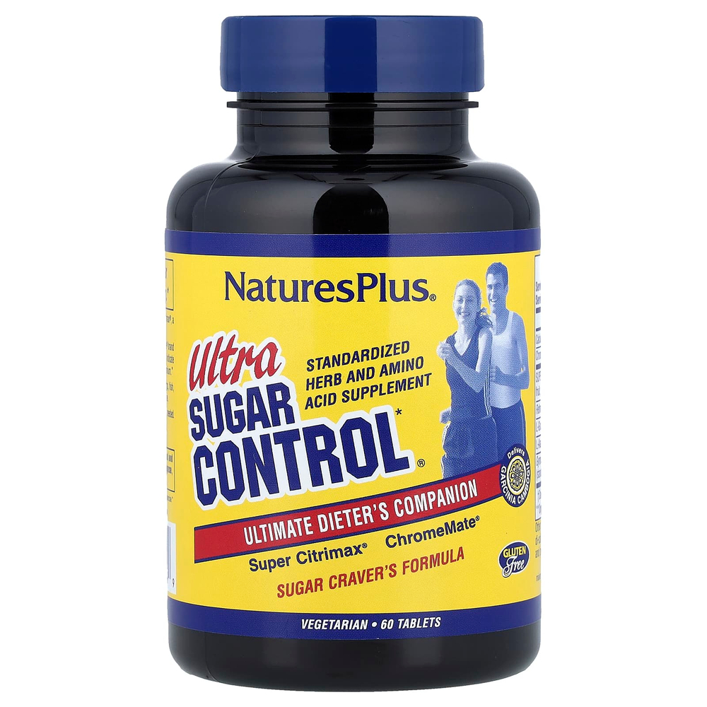 NaturesPlus, Пищевая добавка «Ультра контроль сахара», лучший спутник диетчика, 60 таблеток