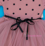 4354 платье Черные горошенки