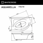 Акриловая ванна WhiteCross Aquarella 170x110 белая