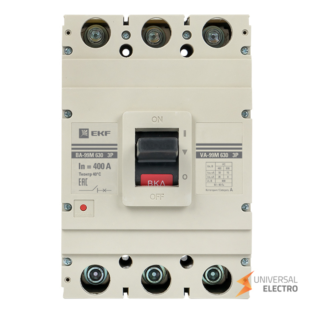 Выключатель автоматический ВА-99М 630/400А 3P 50кА EKF