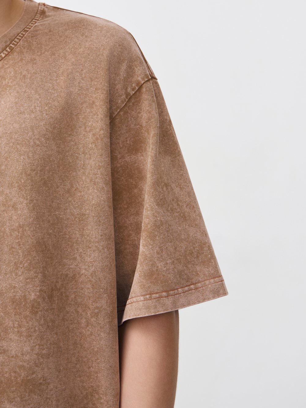 Футболка garment dyed (бежевый)