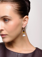 Серьги "Tiger's eye pearl rice"