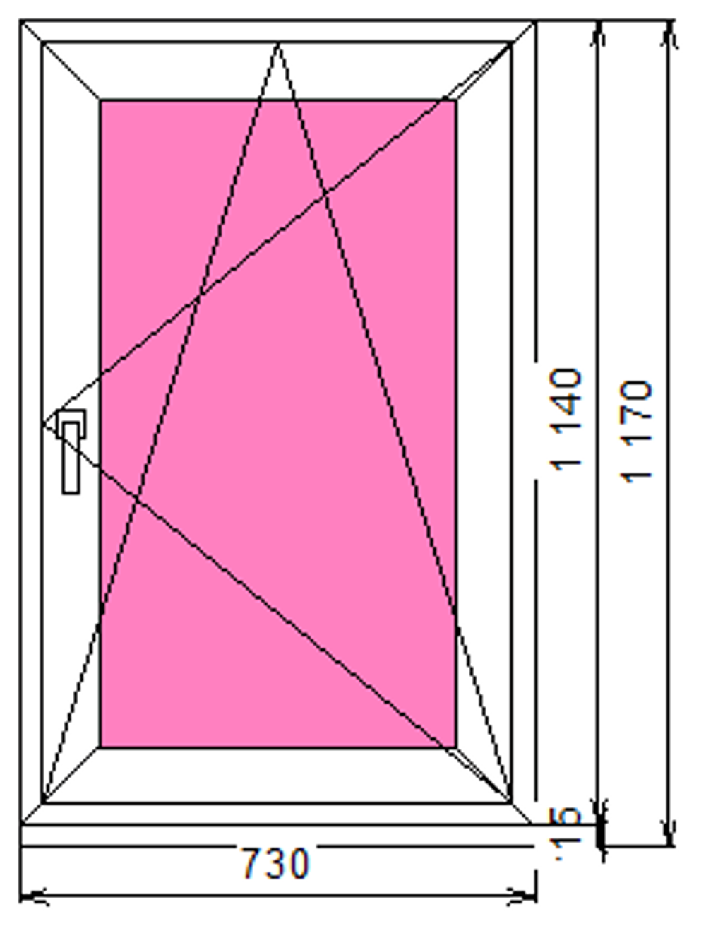 Пластиковое окно 1140 х 730 ТермА Эко