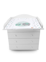 Пеленальный матрасик Топотушки "Слоники" бирюза. (80*71 см.)