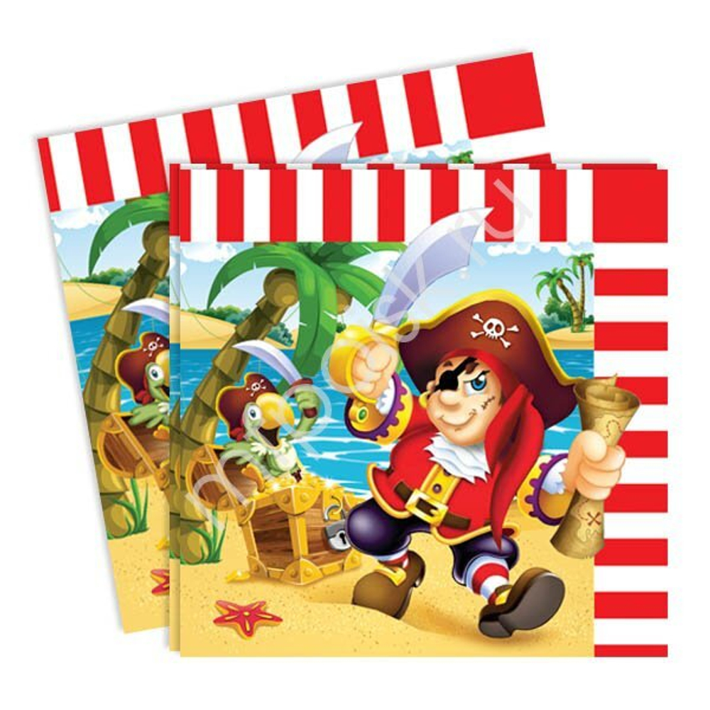 Салфетки Веселый Пират 33 х 33 см  12 шт.
