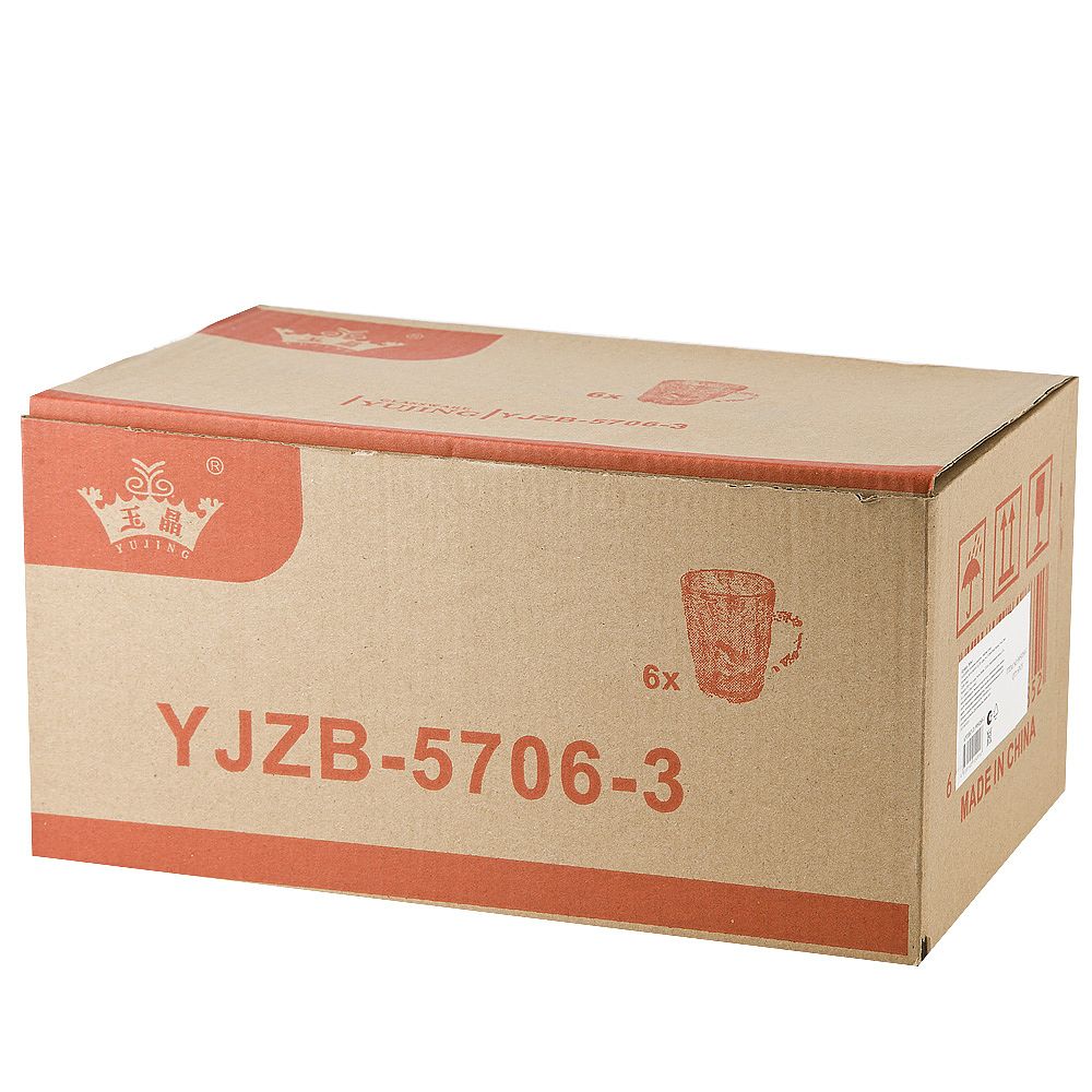 Кружка "Frost.White" v=360 мл (стекло) (min6) (транспортная упаковка на минимальную партию)