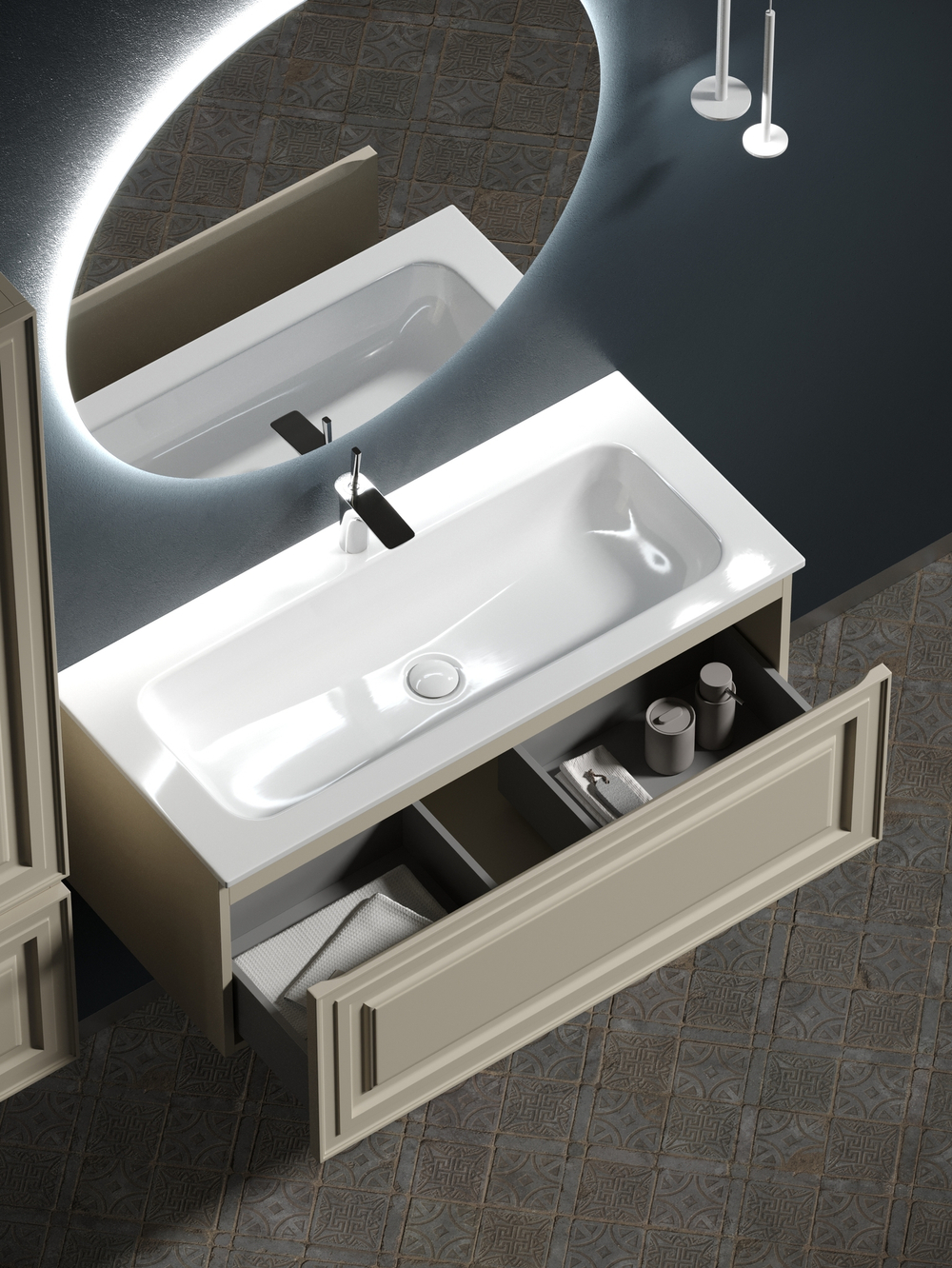 Тумба с раковиной Sancos Very 100 см VR100CE beige soft
