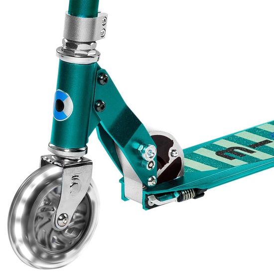 Самокат Micro Sprite LED Petrol stripe (зеленый)