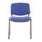 Стул для персонала и посетителей BRABIX &quot;Iso CF-001&quot;, хромированный каркас, ткань синяя с черным, 531422