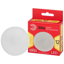 Лампочка светодиодная ЭРА RED LINE LED GX-12W-827-GX53 R GX53 12Вт таблетка теплый белый свет | Лампы cветодиодные Плоские (GX)