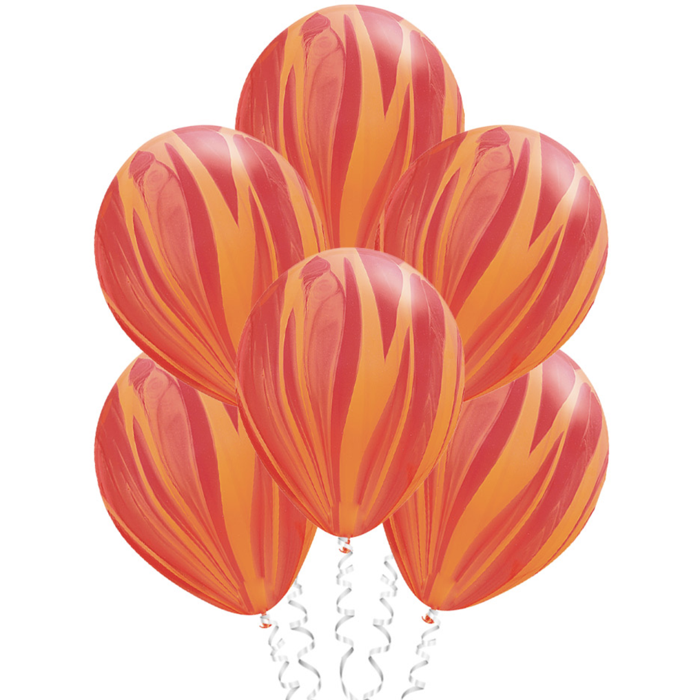 Шар с рисунком Красно-Оранжевый Супер агат