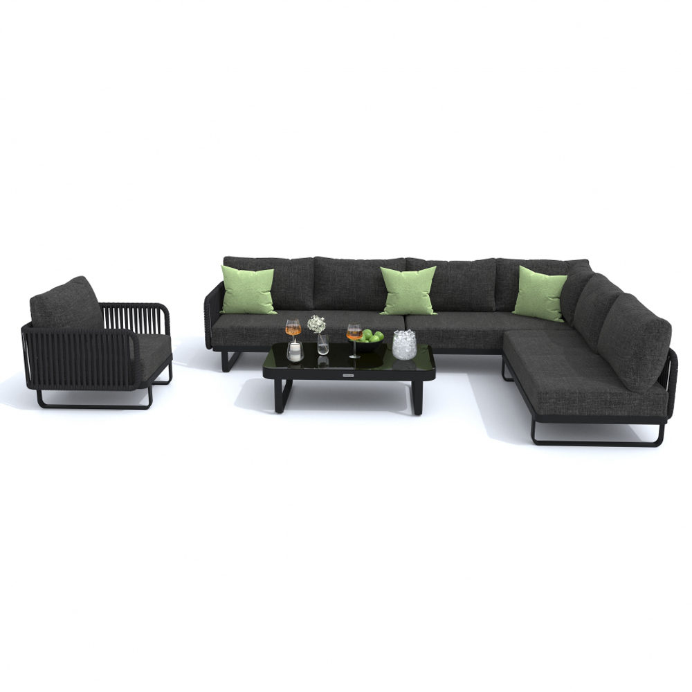 Лаунж зона угловая Ideal Patio БЕЛЛИСА модульная маренго