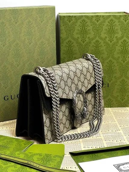 Сумка Gucci Dionysus GG Supreme Small бежевый/черный