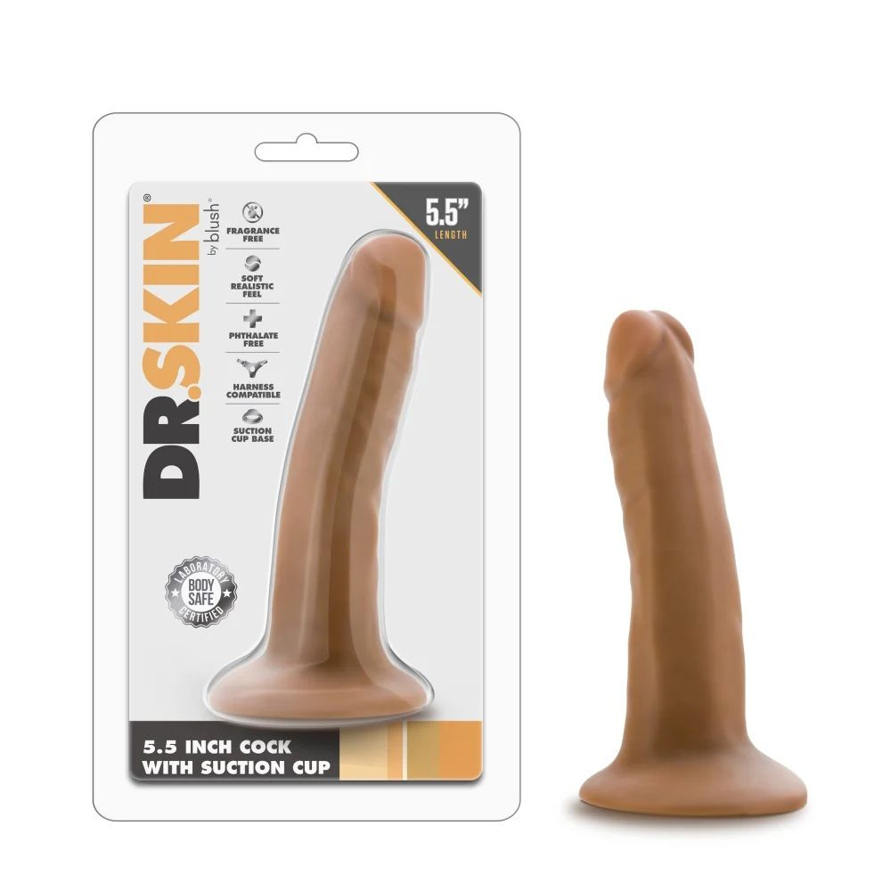 Карамельный фаллоимитатор 5.5 Inch Long Dildo With Suction Cup Base - 13,9 см. (Цвет: карамель (темно-бежевый))