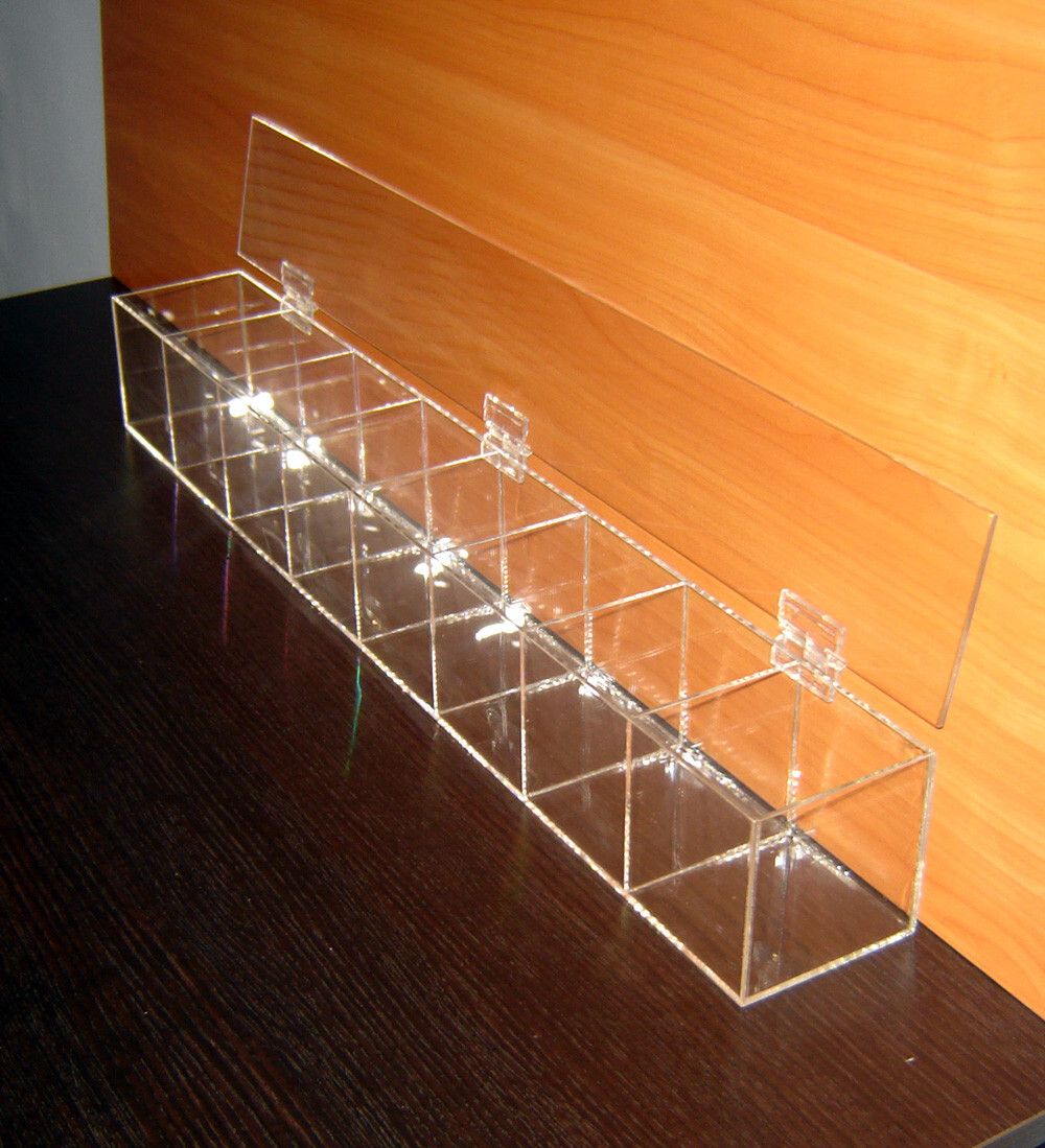 Диспенсер витрина демонстратор для конфет 755х100х100 8 ячеек