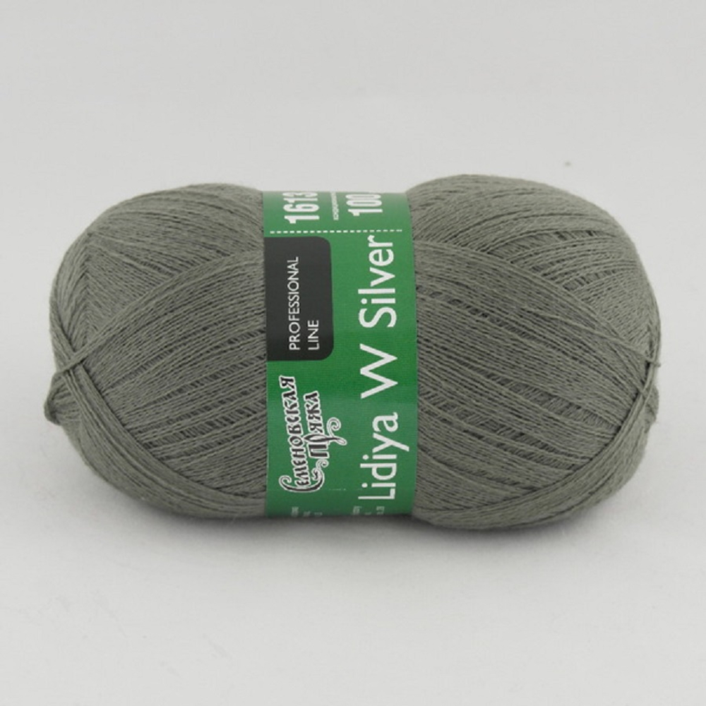 Семеновская Пряжа "Лидия Silver ЧШ" 100% имп. меринос 1613м/100гр
