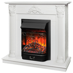 Каминокомплект Real Flame Stefania WT-F614 с очагом Majestic Lux Black RC