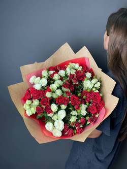 Букет кустовая роза XL