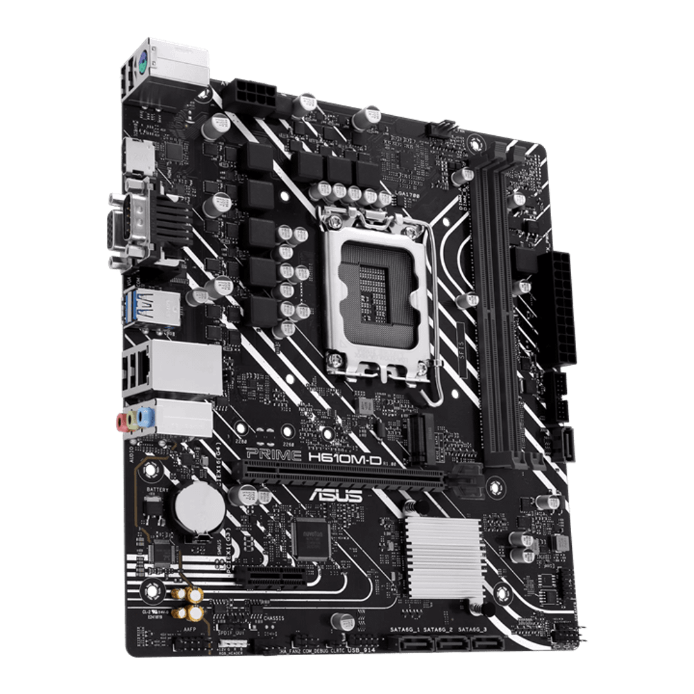 Материнская плата ASUS PRIME  H610M-D, LGA1700 2xDDR5 4xSATA3 M.2 1xVGA 1xHDMI 1xCOM mATX