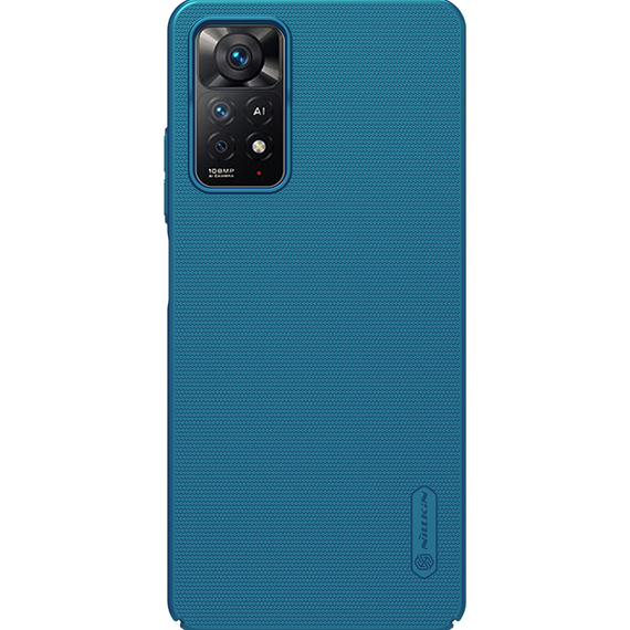 Тонкий чехол синего цвета от Nillkin для Xiaomi Redmi Note 11 Pro Global и Redmi Note 12 Pro 4G, серия Super Frosted Shield