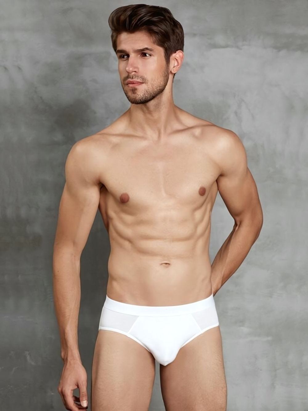 Классические мужские трусы-слипы +size из хлопкового волокна Doreanse Cotton Premium (Размер: 4X) (Цвет: темно-синий)